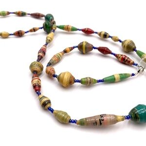 Colorful Beaded Necklace and Bracelet Set​​